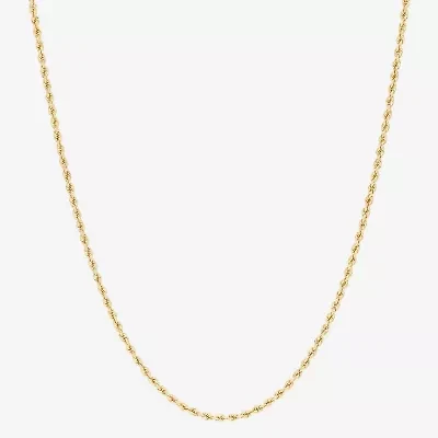 Womens 14K Gold 18 Inch Rope Chain Necklace