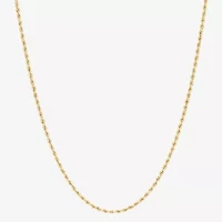14K Yellow Gold 18-24" 1.35mm Hollow Rope Chain Necklace