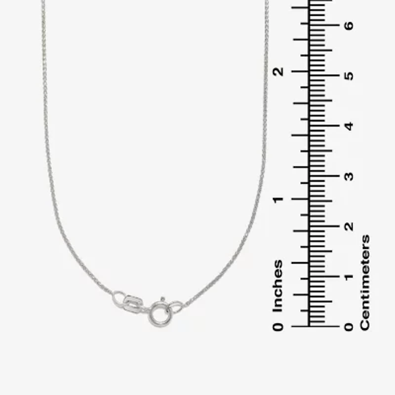 Womens 14K White Gold 18 Inch Wheat Chain Necklace
