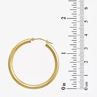 Majestique Womens 18K Gold 3mm Hoop Earrings