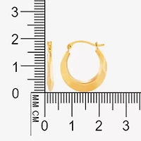 Womens 14K Gold 20mm Round Hoop Earrings