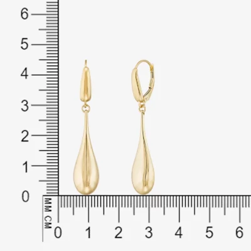 Made in Italy Womens 14K Gold Drop Earrings