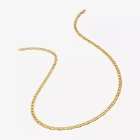 Made in Italy Unisex Adult 24K Gold Over Silver 18 Inch Link Chain Necklace
