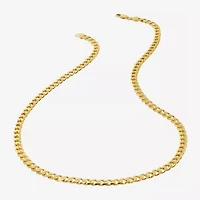 Made in Italy Mens 24K Gold Over Silver Inch Curb Chain Necklace