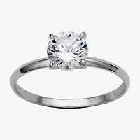 1 1/4 CT. T.W. Cubic Zirconia Platinum Over Silver Round Solitaire Engagement Ring