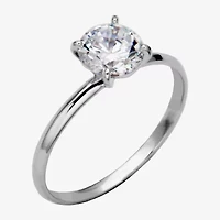 1 1/4 CT. T.W. Cubic Zirconia Platinum Over Silver Round Solitaire Engagement Ring