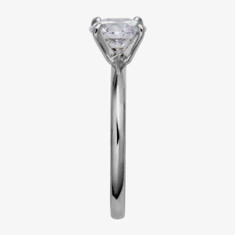 1 1/4 CT. T.W. Cubic Zirconia Platinum Over Silver Round Solitaire Engagement Ring