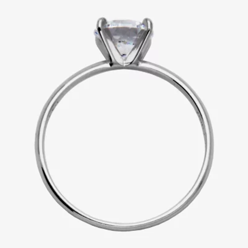 1 1/4 CT. T.W. Cubic Zirconia Platinum Over Silver Round Solitaire Engagement Ring