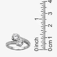 Womens 2 1/4 CT. T.W. Cubic Zirconia Sterling Silver Round Cocktail Ring