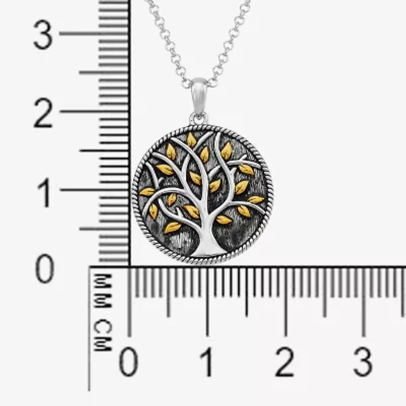 Forever Inspired Tree Of Life Womens Sterling Silver Round 18 Inch Pendant Necklace