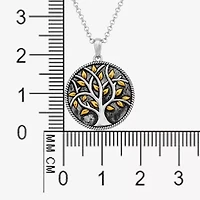Forever Inspired Tree Of Life Womens Sterling Silver Round 18 Inch Pendant Necklace