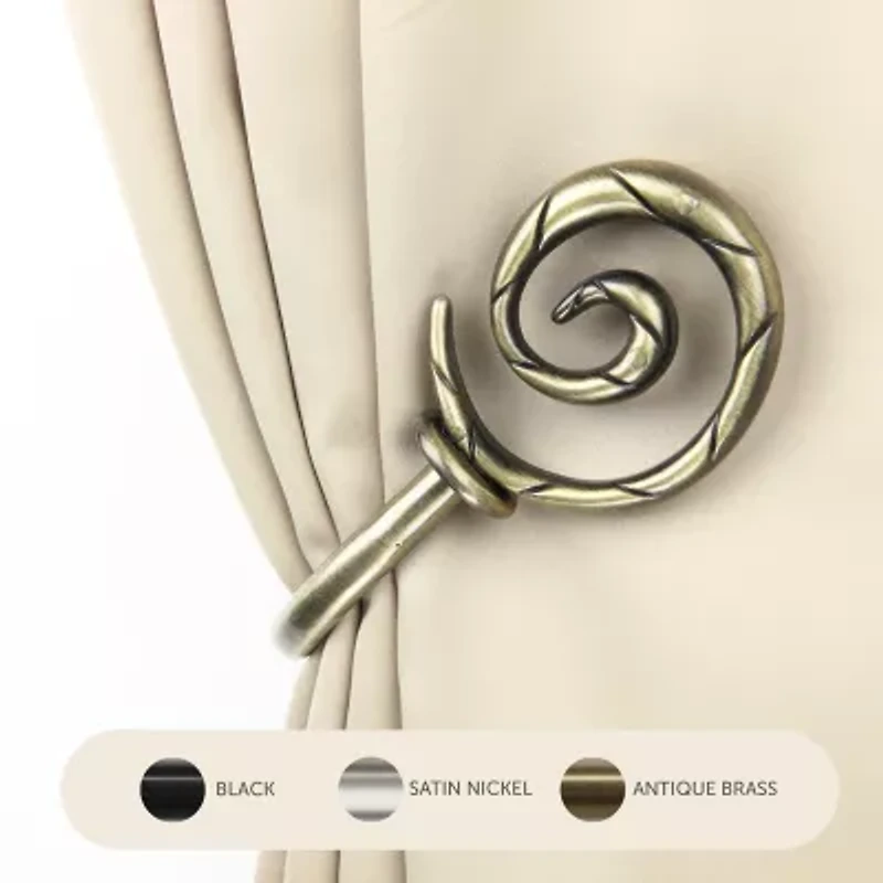 Rod Desyne Decorative Holdbacks with Spiral Finials