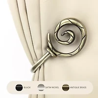 Rod Desyne Decorative Holdbacks with Spiral Finials