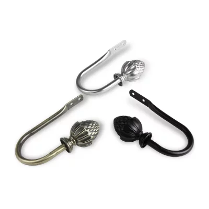 Rod Desyne Decorative Holdbacks with Acorn Finials