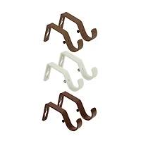 Rod Desyne 1" Metal Faux Wood 2-pc. Curtain Brackets
