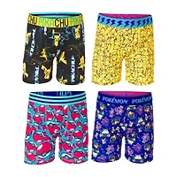 Pokemon Big Kid Boys 4 Pair Boxer Briefs