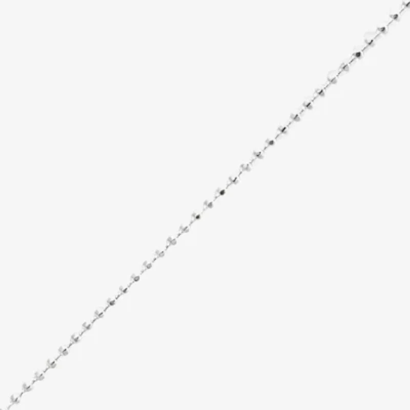 Silver Treasures Womens Sterling Silver 24 Inch Bead Chain Necklace
