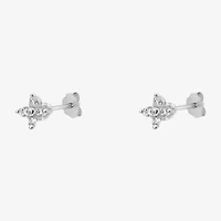 Silver Treasures White Cubic Zirconia Sterling Silver 5mm Stud Earrings