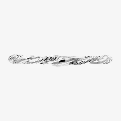 Silver Treasures Twist Womens 2MM Sterling Band