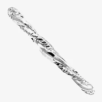 Silver Treasures Twist Womens 2MM Sterling Band