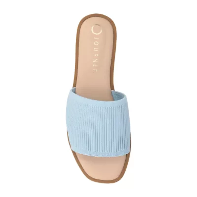 Journee Collection Cloudsteppers Womens Prisilla Flat Sandals