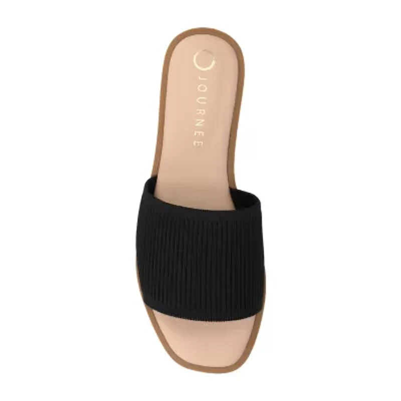 Journee Collection Cloudsteppers Womens Prisilla Flat Sandals