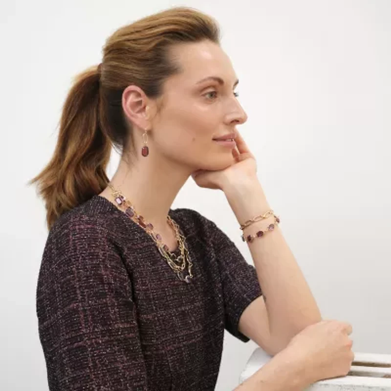 Liz Claiborne Womens Oval Drop Earrings