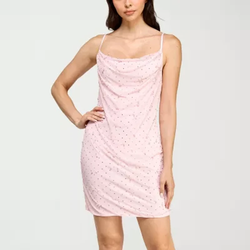 Trixxi Embellished Womens Sleeveless Juniors Bodycon Dress