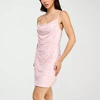 Trixxi Embellished Womens Sleeveless Juniors Bodycon Dress