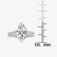 Grown Gorgeous (F,Vs2) Womens 3 5/8 Ct. T.W. Lab White Diamond 14K Gold or Platinum Marquise Side Stone Bridal Set