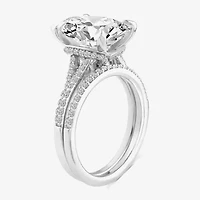 Signature By Modern Bride (F,Vs2) Womens 5 1/2 CT. T.W. Lab Grown White Diamond 14K Gold Oval Side Stone Bridal Set