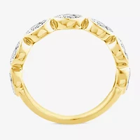 (F,Vs2) Womens 1 CT. T.W. Lab Grown White Diamond 10K Gold Marquise Band