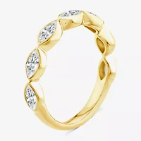 (F,Vs2) Womens 1 CT. T.W. Lab Grown White Diamond 10K Gold Marquise Band