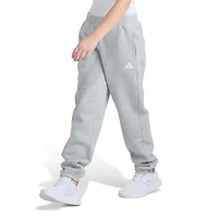adidas Big Kid Girls Cuffed Mid Rise Loose Fit Fleece Jogger Pant