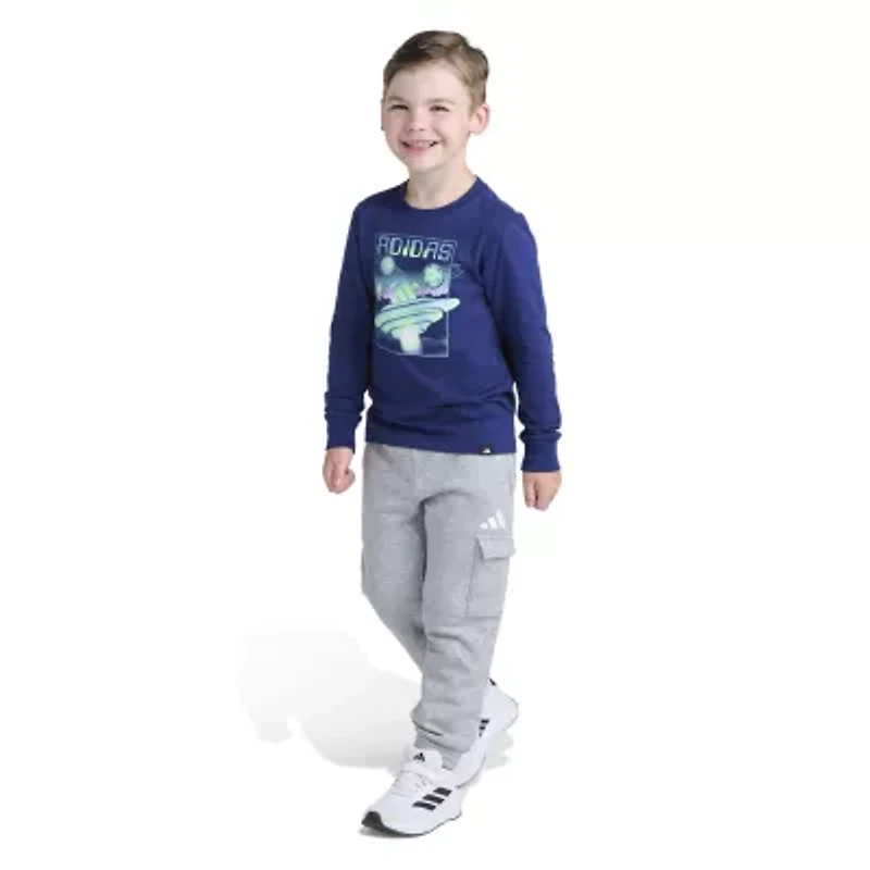 adidas Little Boys 2-pc. Pant Set