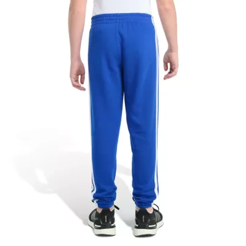 adidas Big Kid Boys Drawstring Waist Cuffed Mid Rise Regular Fit Fleece Jogger Pant