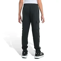 adidas Big Kid Boys Drawstring Waist Cuffed Mid Rise Regular Fit Fleece Jogger Pant