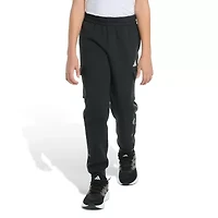 adidas Big Kid Boys Drawstring Waist Cuffed Mid Rise Regular Fit Fleece Jogger Pant