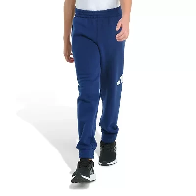 adidas Big Boys Drawstring Waist Mid Rise Cuffed Fleece Jogger Pant