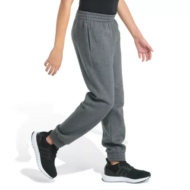 adidas Big Kid Boys Drawstring Waist Cuffed Mid Rise Regular Fit Fleece Jogger Pant