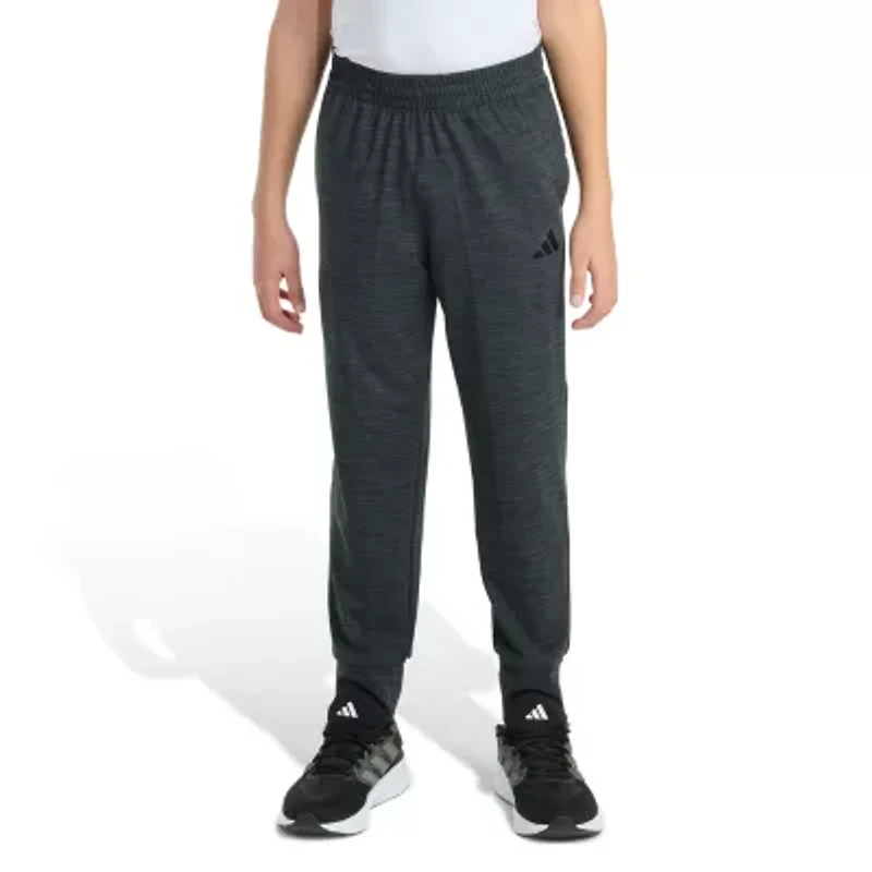 adidas Big Kid Boys Drawstring Waist Cuffed Mid Rise Slim Fit Jogger Pant