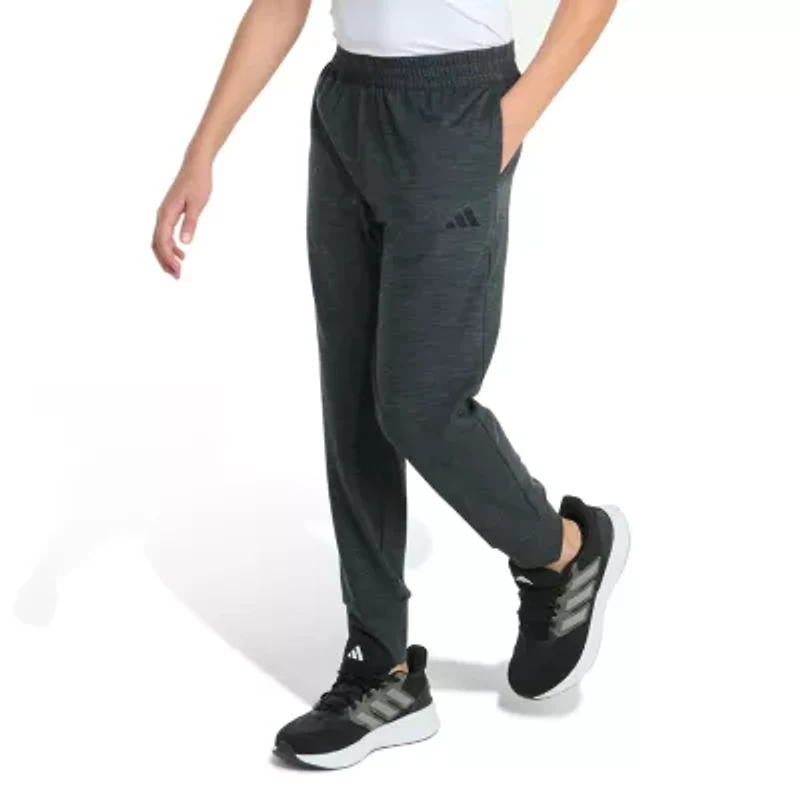 adidas Big Kid Boys Drawstring Waist Cuffed Mid Rise Slim Fit Jogger Pant