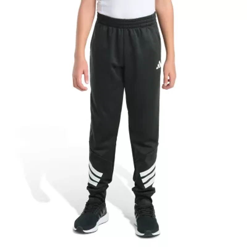 adidas Big Kid Boys Drawstring Waist Cuffed Mid Rise Regular Fit Fleece Jogger Pant