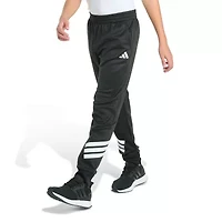 adidas Big Kid Boys Drawstring Waist Cuffed Mid Rise Regular Fit Fleece Jogger Pant