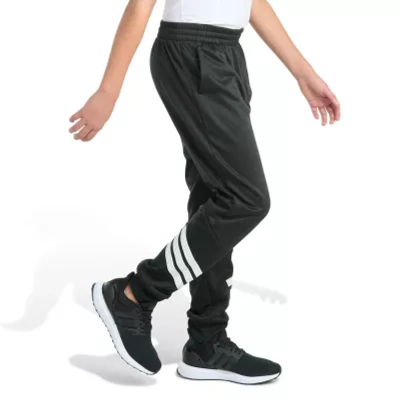 adidas Big Kid Boys Drawstring Waist Cuffed Mid Rise Regular Fit Fleece Jogger Pant