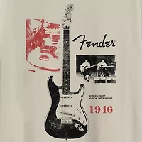 Fender Mens Crew Neck Short Sleeve Regular Fit Graphic T-Shirt