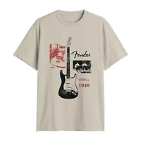 Fender Mens Crew Neck Short Sleeve Regular Fit Graphic T-Shirt