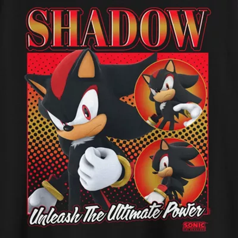 Mens Crew Neck Short Sleeve Regular Fit Sonic the Hedgehog Graphic T-Shirt