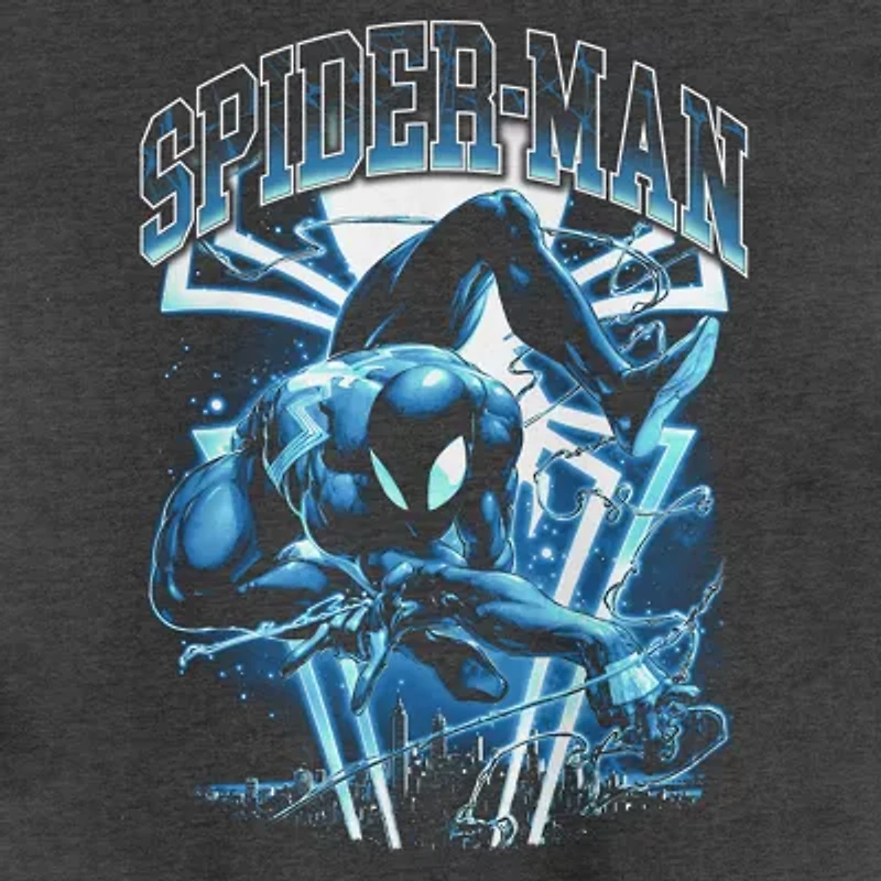 Mens Crew Neck Short Sleeve Regular Fit Spiderman Venom Graphic T-Shirt