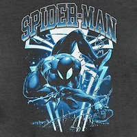 Mens Crew Neck Short Sleeve Regular Fit Spiderman Venom Graphic T-Shirt
